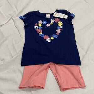 Gymboree 4 heart t NWT and peach shirt nwot